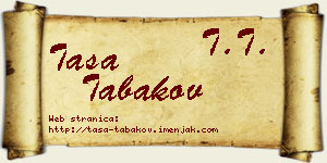 Tasa Tabakov vizit kartica